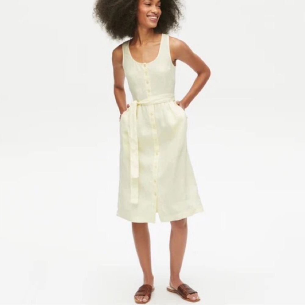 Michael Stars Lulu Button Front Linen Dress M
